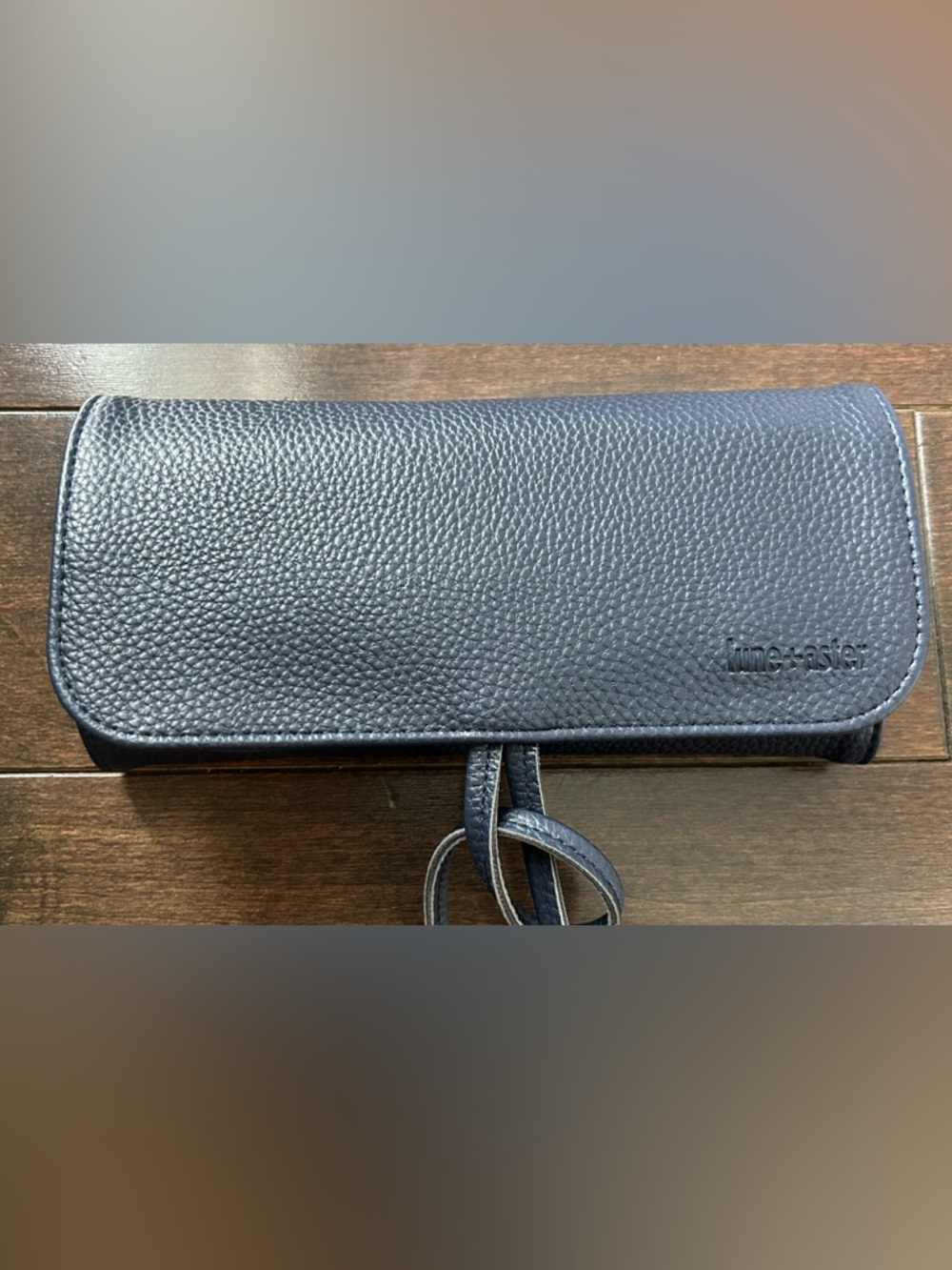 Lune + Aster Navy Pebble Makeup Brush Case - New